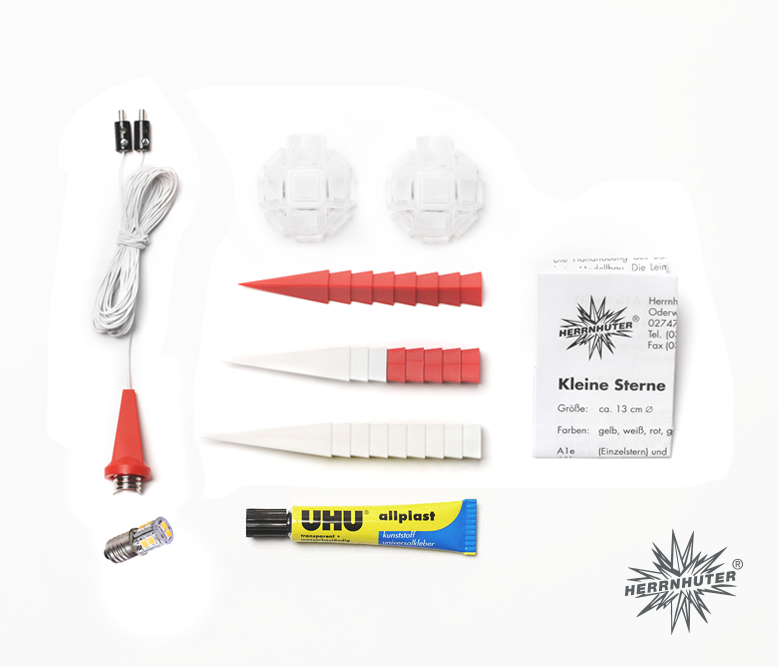 Herrnhuter Sterne - A1b weiß/rot