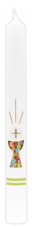 Kommunionkerze 400x40 mm Wachsmotiv
