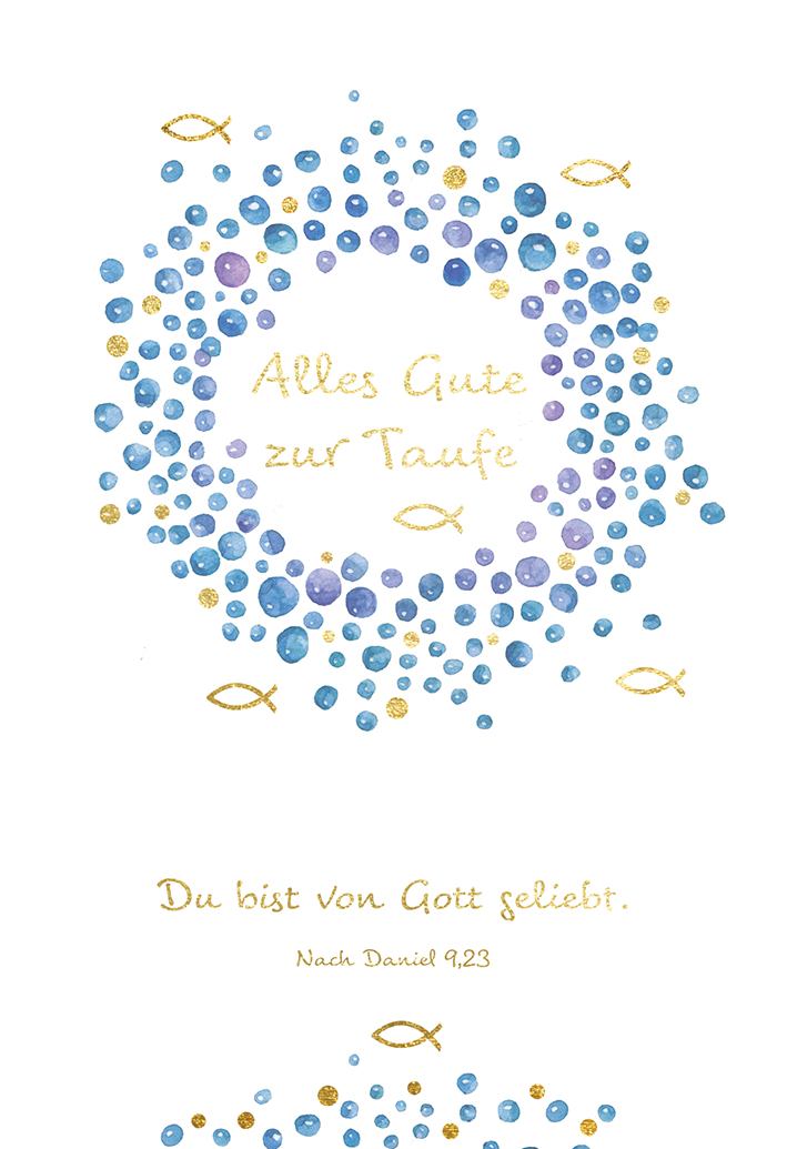 Glückwunschkarte - Alles Gute zur Taufe