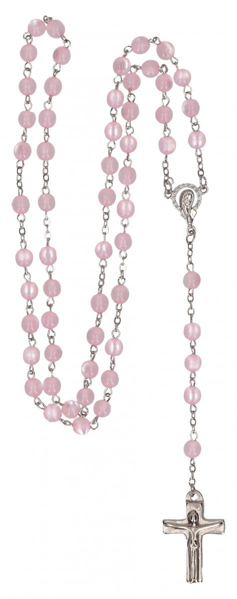 Rosenkranz-Glasperle-rosa