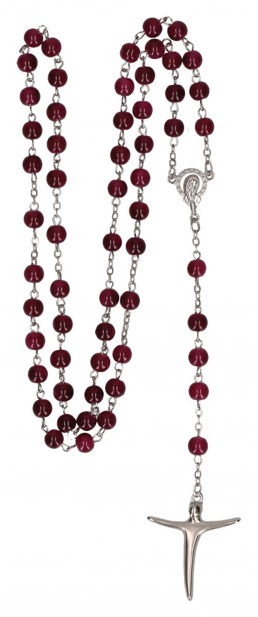 Rosenkranz-lila-Glasperle