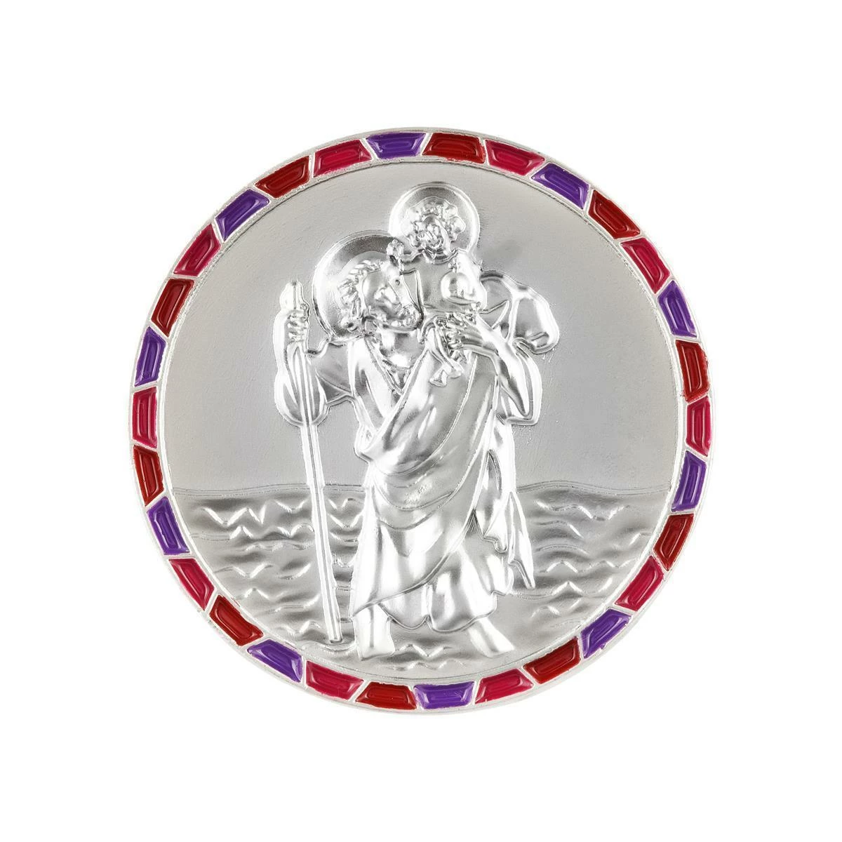 automedaille-christophorus-modern-mit-mosaikrand-rot-direkt-von-fritz-cox