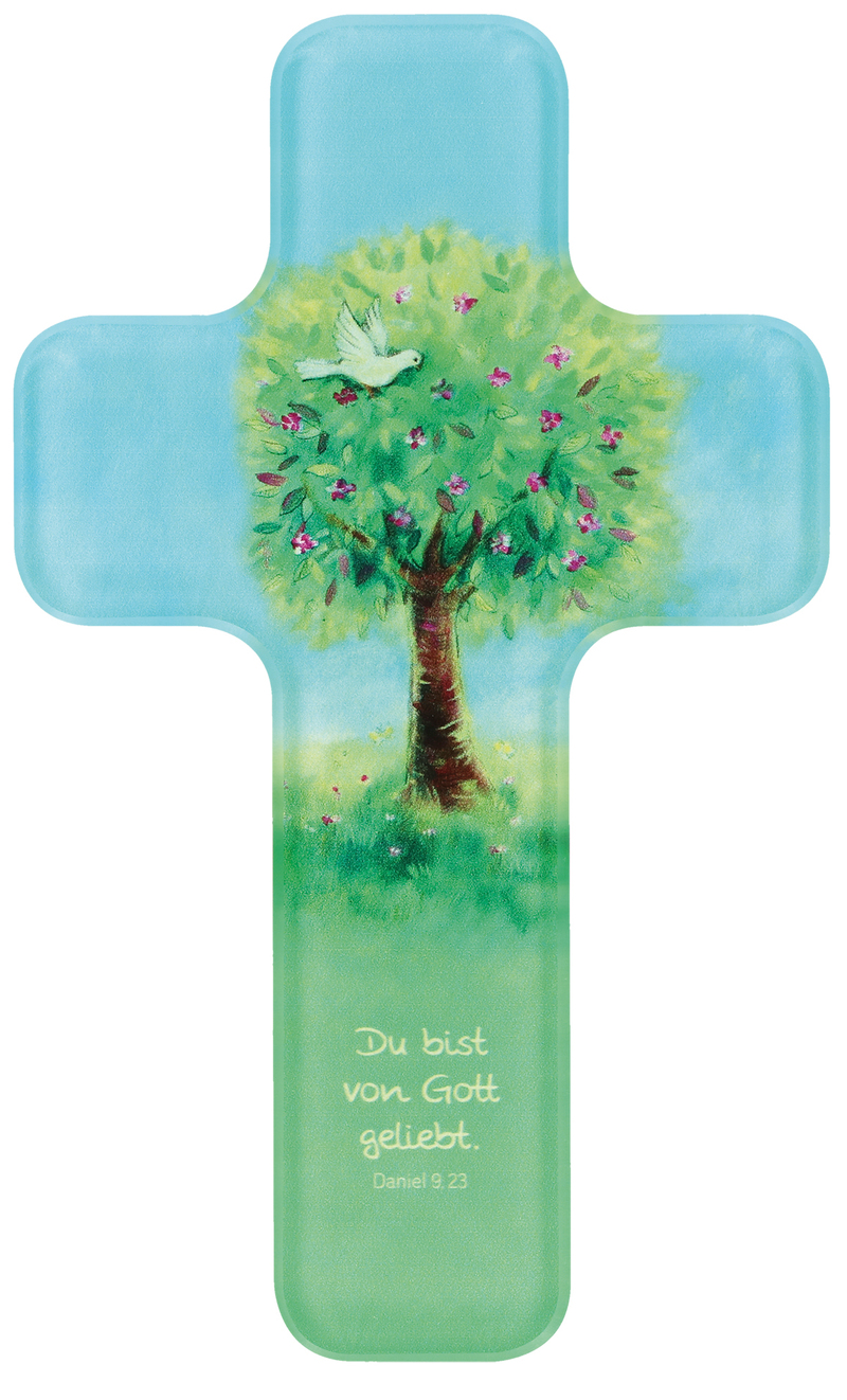 Acrylglas-Kinderkreuz 11x18 cm "Lebensbaum"