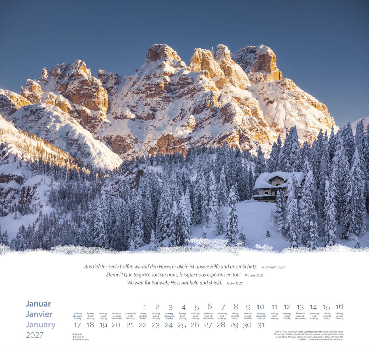 Berge-Montagnes-Mountains 2 Kalender 2027
